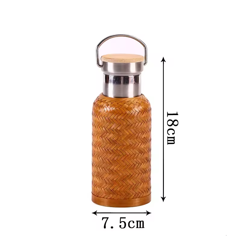Bamboo Woven Thermos Cup