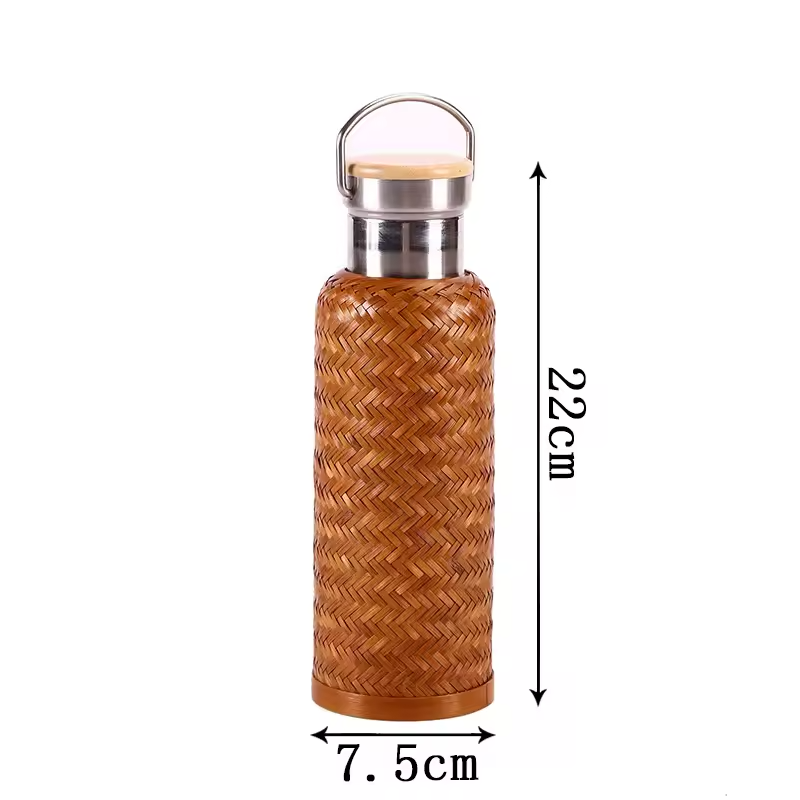 Bamboo Woven Thermos Cup